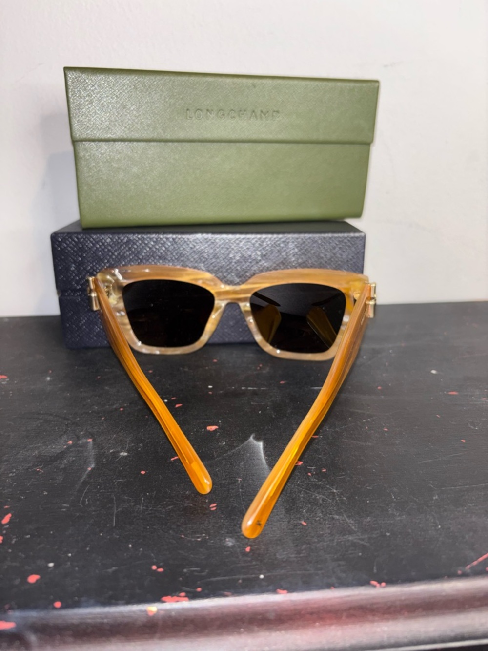 Longchamp LO7455 Honey Bamboo Sunglasses and Case NWT - Picture 3 of 5